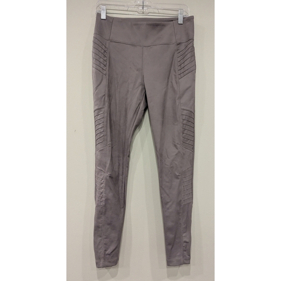 Athleta Delancey Gleam Moto Tight In Dark Grey Size Medium - Picture 1 of 6